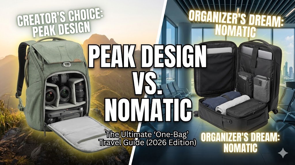 Read more about the article Peak Design vs. Nomatic: The Ultimate “One Bag” Travel Backpack Guide (2026)