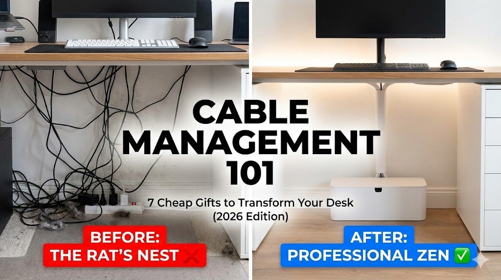 Read more about the article Cable Management 101: 7 Cheap Gifts to Make Any Desk Look Professional (2026 Edition)